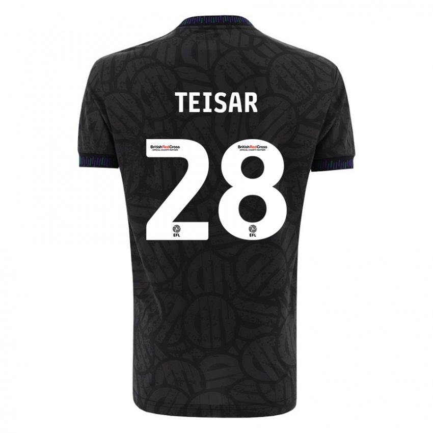 Børn Tianna Teisar #28 Sort Udebane Spillertrøjer 2023/24 Trøje T-Shirt