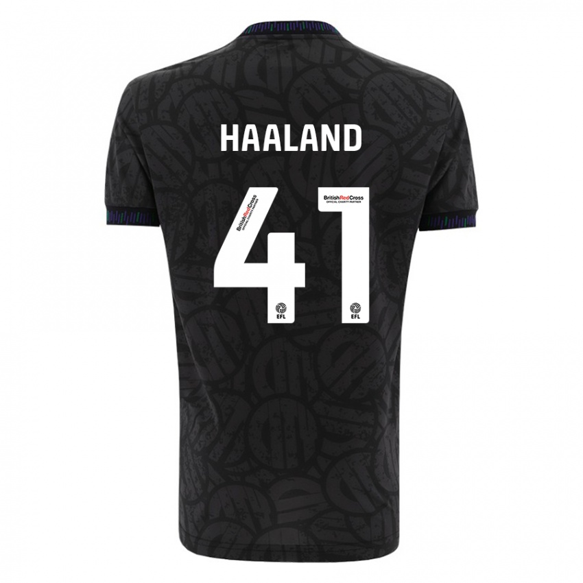 Børn Benedicte Haaland #41 Sort Udebane Spillertrøjer 2023/24 Trøje T-Shirt