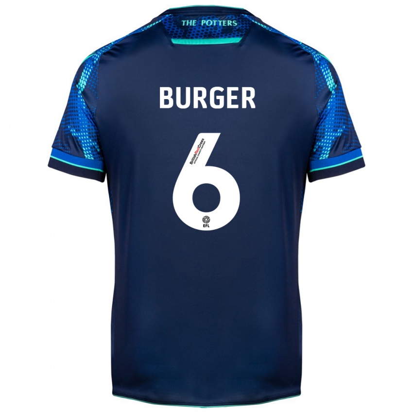 Børn Wouter Burger #6 Flåde Udebane Spillertrøjer 2023/24 Trøje T-Shirt