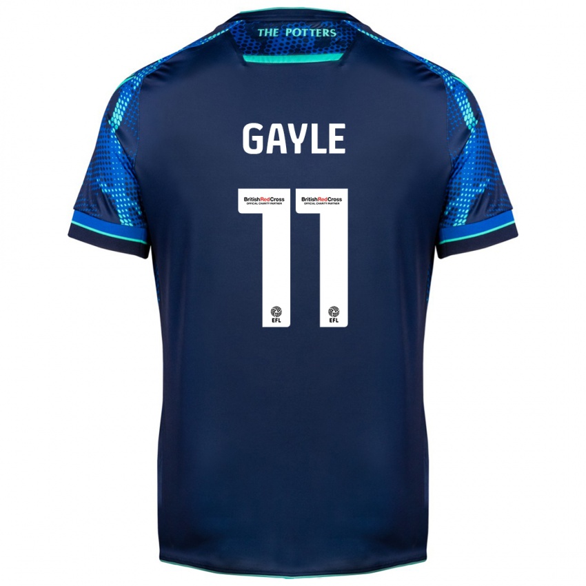 Børn Dwight Gayle #11 Flåde Udebane Spillertrøjer 2023/24 Trøje T-Shirt