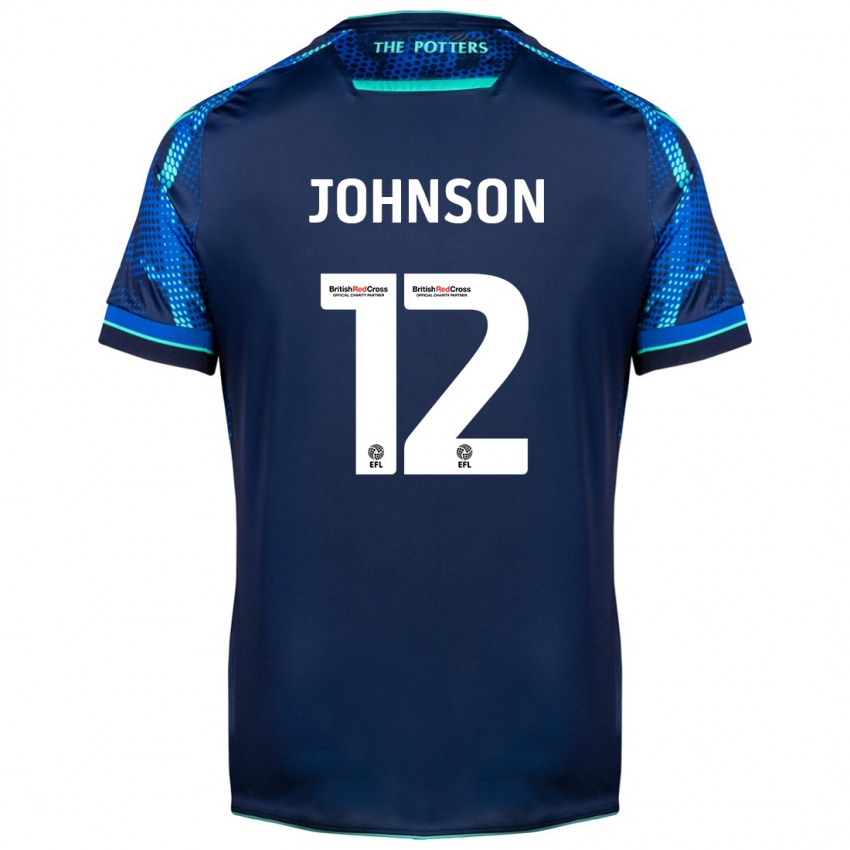 Børn Daniel Johnson #12 Flåde Udebane Spillertrøjer 2023/24 Trøje T-Shirt