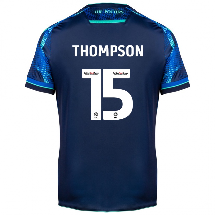 Børn Jordan Thompson #15 Flåde Udebane Spillertrøjer 2023/24 Trøje T-Shirt