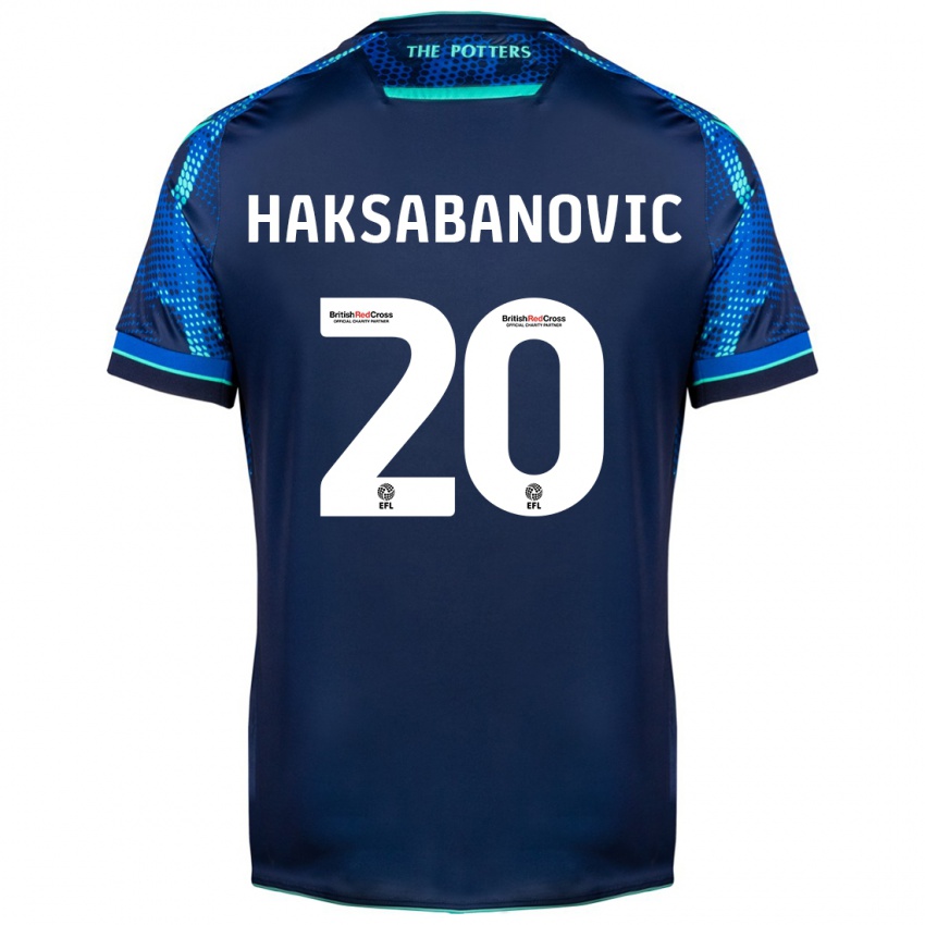 Børn Sead Hakšabanović #20 Flåde Udebane Spillertrøjer 2023/24 Trøje T-Shirt