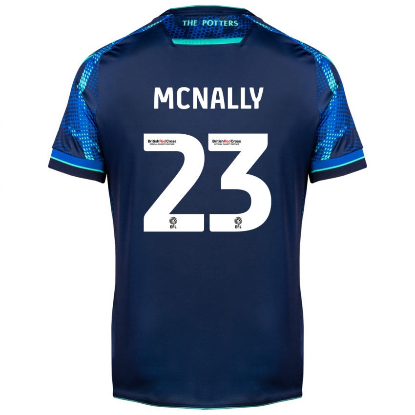 Børn Luke Mcnally #23 Flåde Udebane Spillertrøjer 2023/24 Trøje T-Shirt