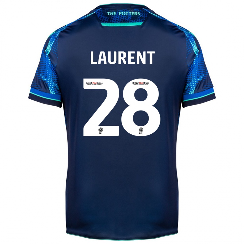 Børn Josh Laurent #28 Flåde Udebane Spillertrøjer 2023/24 Trøje T-Shirt