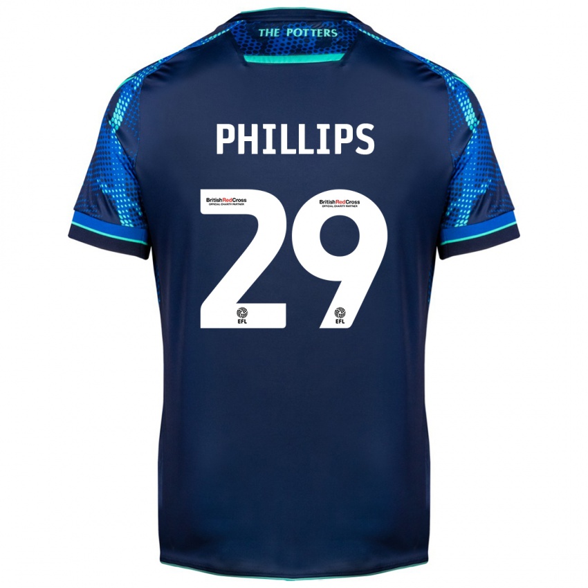 Børn D'margio Wright-Phillips #29 Flåde Udebane Spillertrøjer 2023/24 Trøje T-Shirt