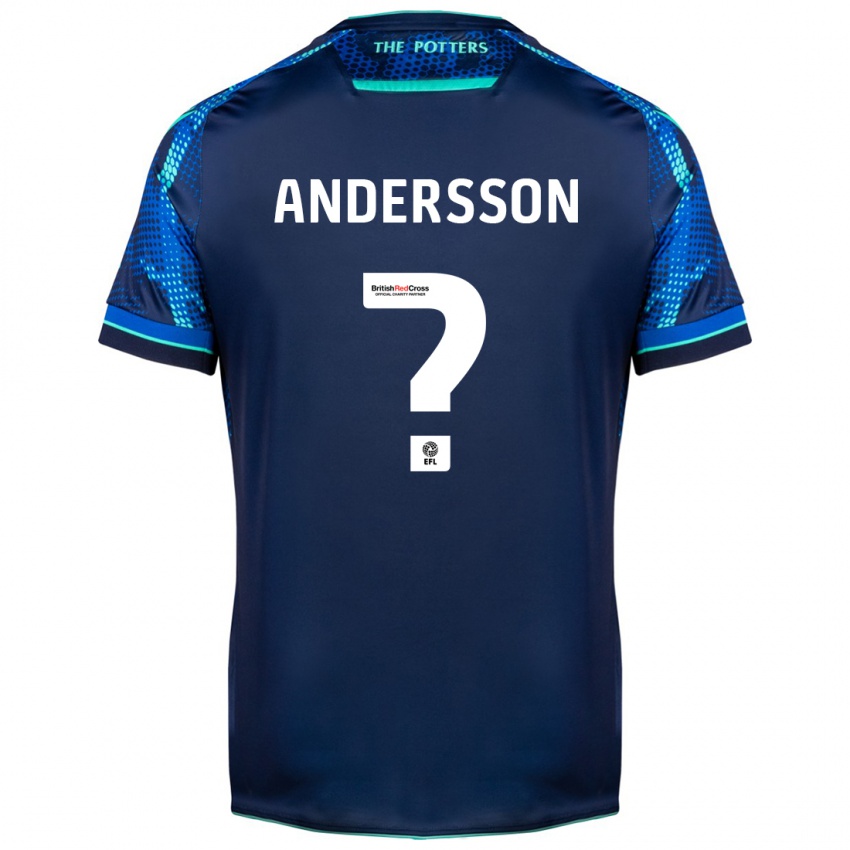 Børn Edwin Andersson #0 Flåde Udebane Spillertrøjer 2023/24 Trøje T-Shirt