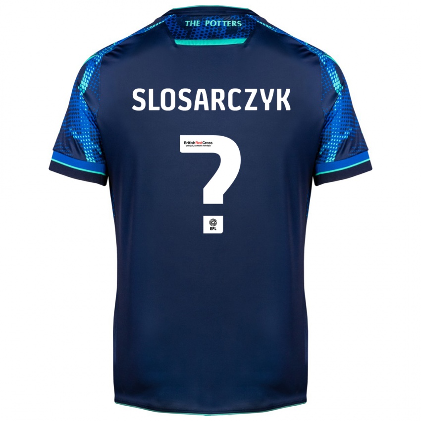 Børn Nikolas Slosarczyk #0 Flåde Udebane Spillertrøjer 2023/24 Trøje T-Shirt