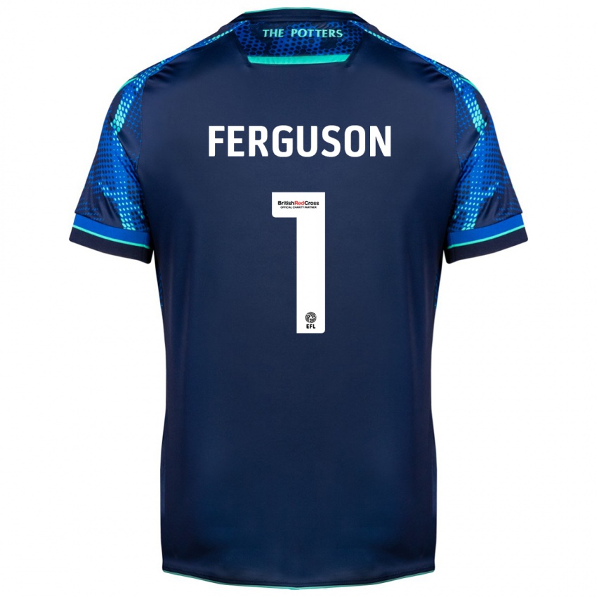 Børn Georgie Ferguson #1 Flåde Udebane Spillertrøjer 2023/24 Trøje T-Shirt