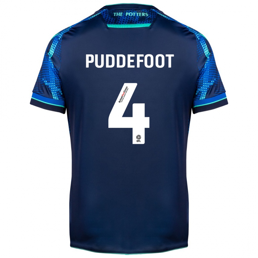 Børn Danielle Puddefoot #4 Flåde Udebane Spillertrøjer 2023/24 Trøje T-Shirt