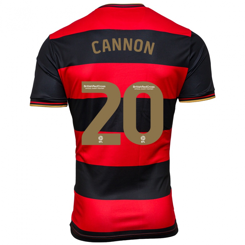 Børn Reggie Cannon #20 Sort Rød Udebane Spillertrøjer 2023/24 Trøje T-Shirt