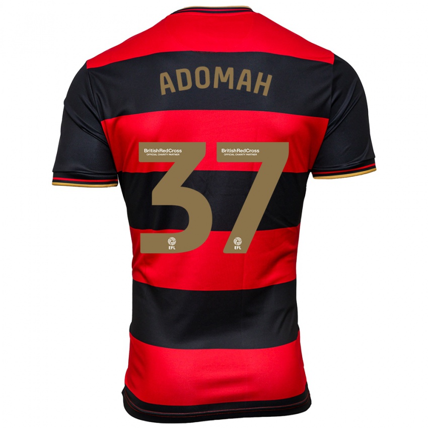 Børn Albert Adomah #37 Sort Rød Udebane Spillertrøjer 2023/24 Trøje T-Shirt