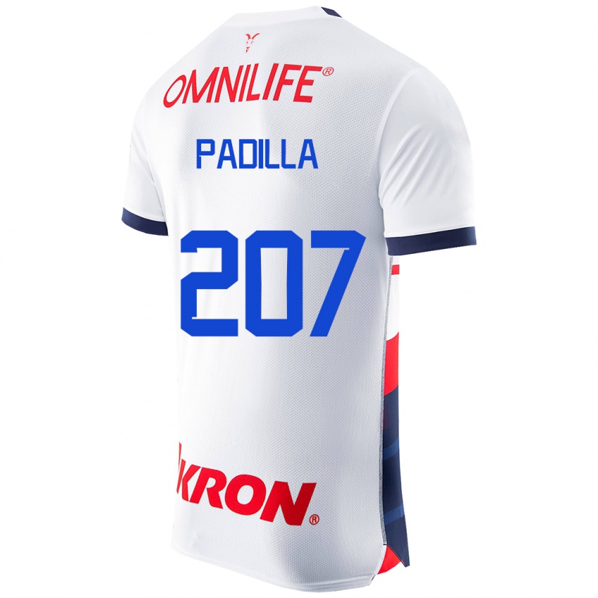 Børn Yael Padilla #207 Hvid Udebane Spillertrøjer 2023/24 Trøje T-Shirt