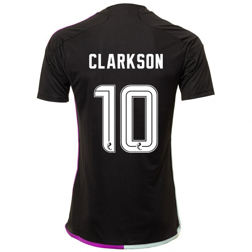 Børn Leighton Clarkson #10 Sort Udebane Spillertrøjer 2023/24 Trøje T-Shirt
