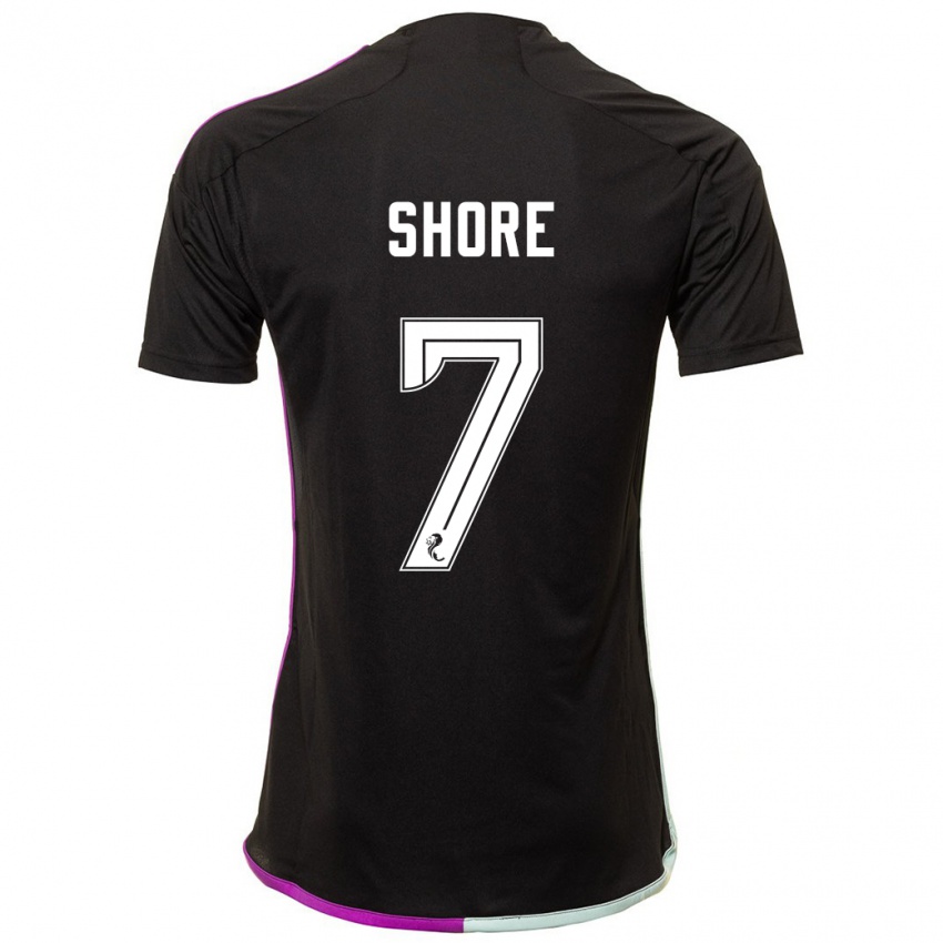 Børn Eilidh Shore #7 Sort Udebane Spillertrøjer 2023/24 Trøje T-Shirt