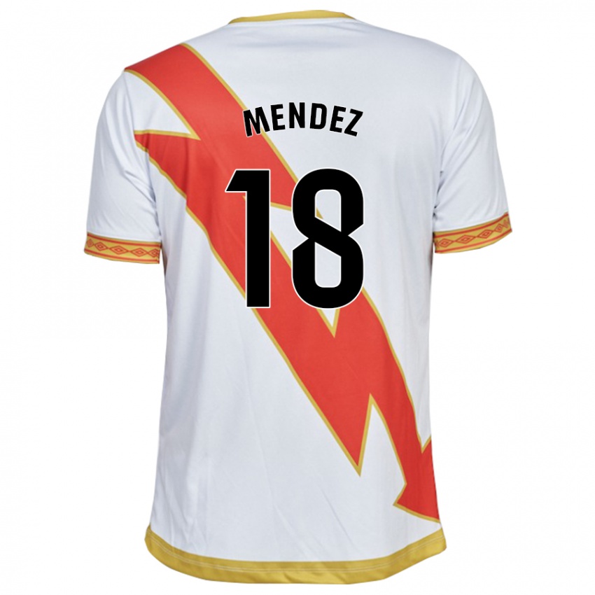 Mænd Diego Méndez #18 Hvid Hjemmebane Spillertrøjer 2023/24 Trøje T-Shirt