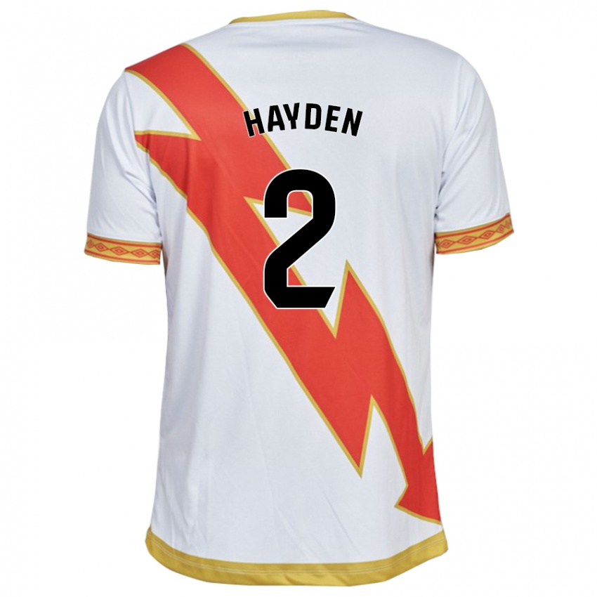 Mænd Danielle Hayden #2 Hvid Hjemmebane Spillertrøjer 2023/24 Trøje T-Shirt