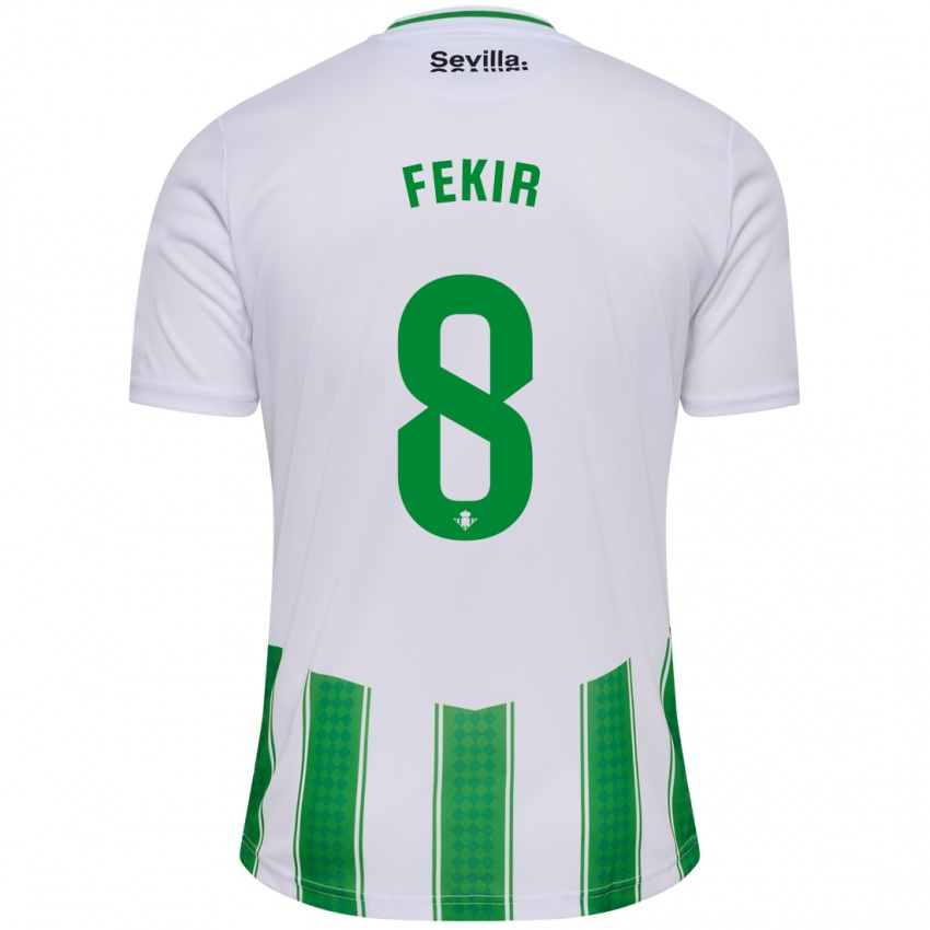 Mænd Nabil Fekir #8 Hvid Hjemmebane Spillertrøjer 2023/24 Trøje T-Shirt