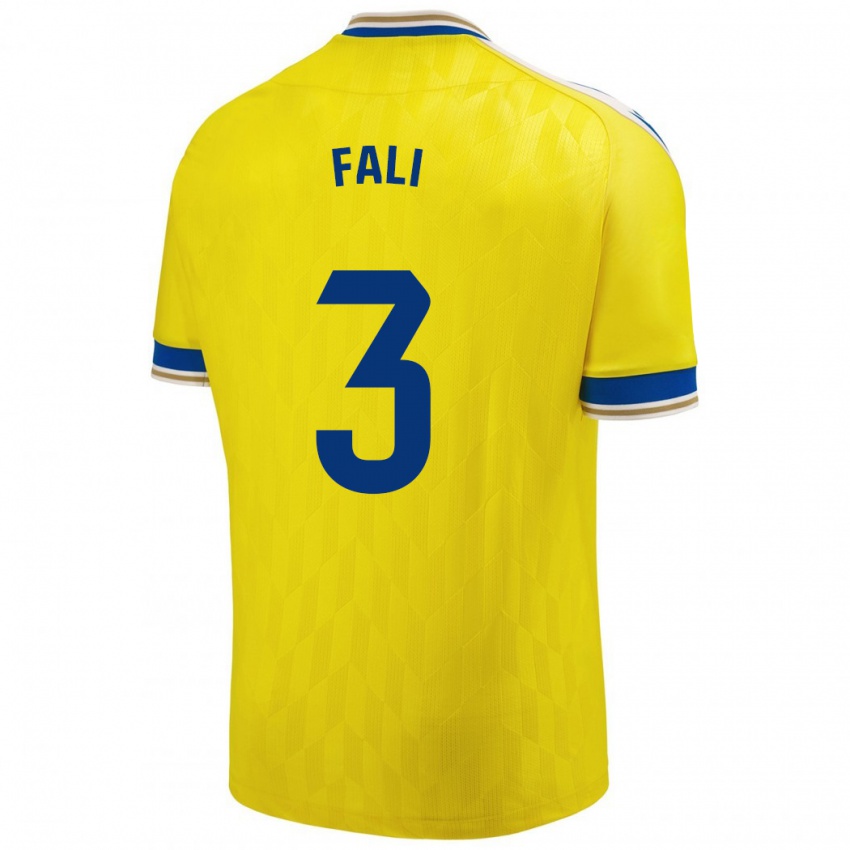 Mænd Fali #3 Gul Hjemmebane Spillertrøjer 2023/24 Trøje T-Shirt