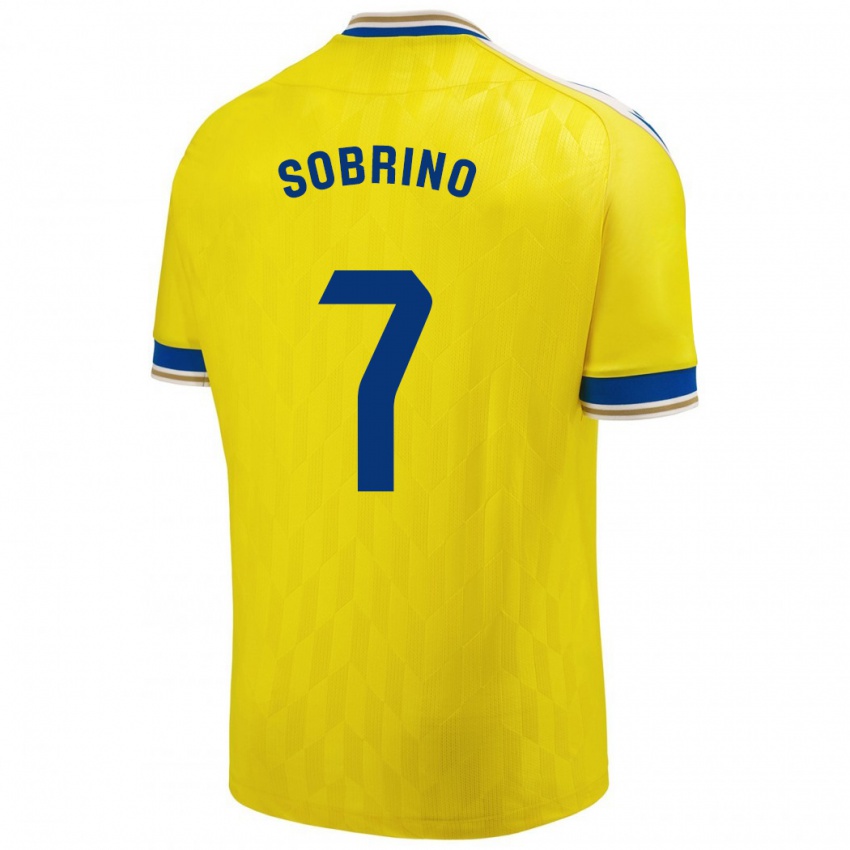 Mænd Ruben Sobrino #7 Gul Hjemmebane Spillertrøjer 2023/24 Trøje T-Shirt