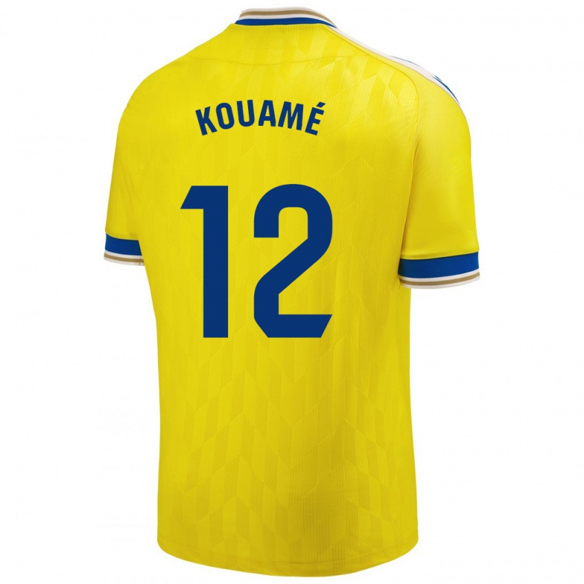 Mænd Rominigue Kouamé #12 Gul Hjemmebane Spillertrøjer 2023/24 Trøje T-Shirt