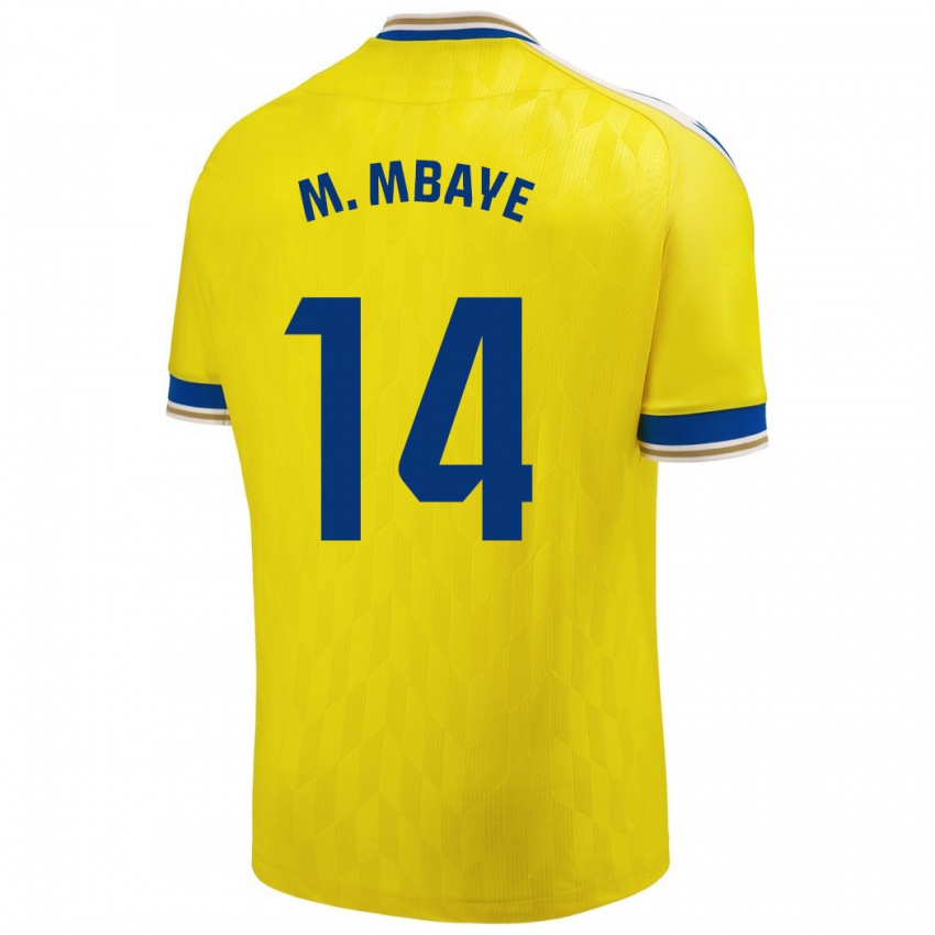 Mænd Momo Mbaye #14 Gul Hjemmebane Spillertrøjer 2023/24 Trøje T-Shirt