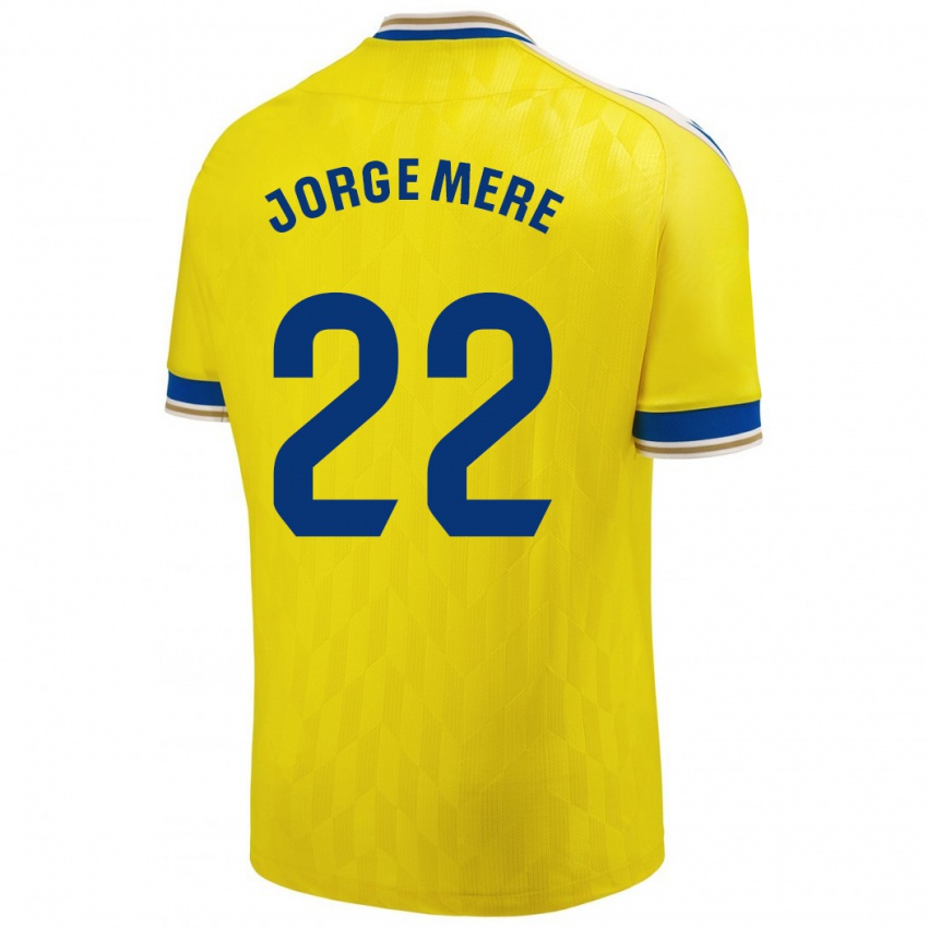 Mænd Jorge Meré #22 Gul Hjemmebane Spillertrøjer 2023/24 Trøje T-Shirt