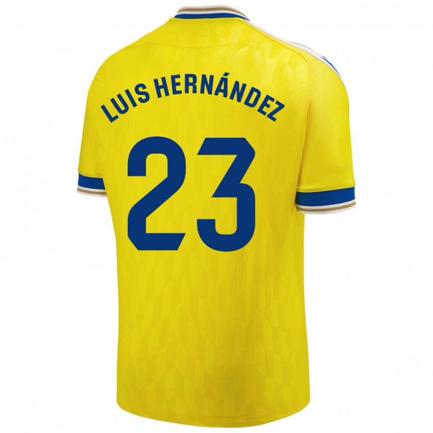 Mænd Luis Hernández #23 Gul Hjemmebane Spillertrøjer 2023/24 Trøje T-Shirt