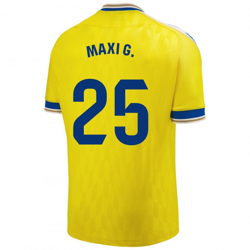 Mænd Maxi Gomez #25 Gul Hjemmebane Spillertrøjer 2023/24 Trøje T-Shirt