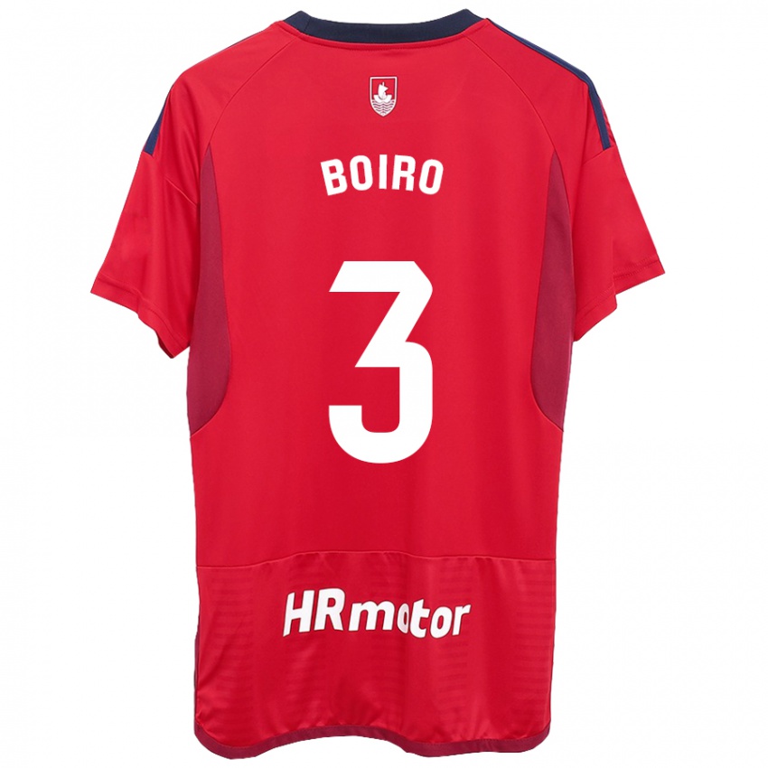 Mænd Adama Boiro #3 Rød Hjemmebane Spillertrøjer 2023/24 Trøje T-Shirt