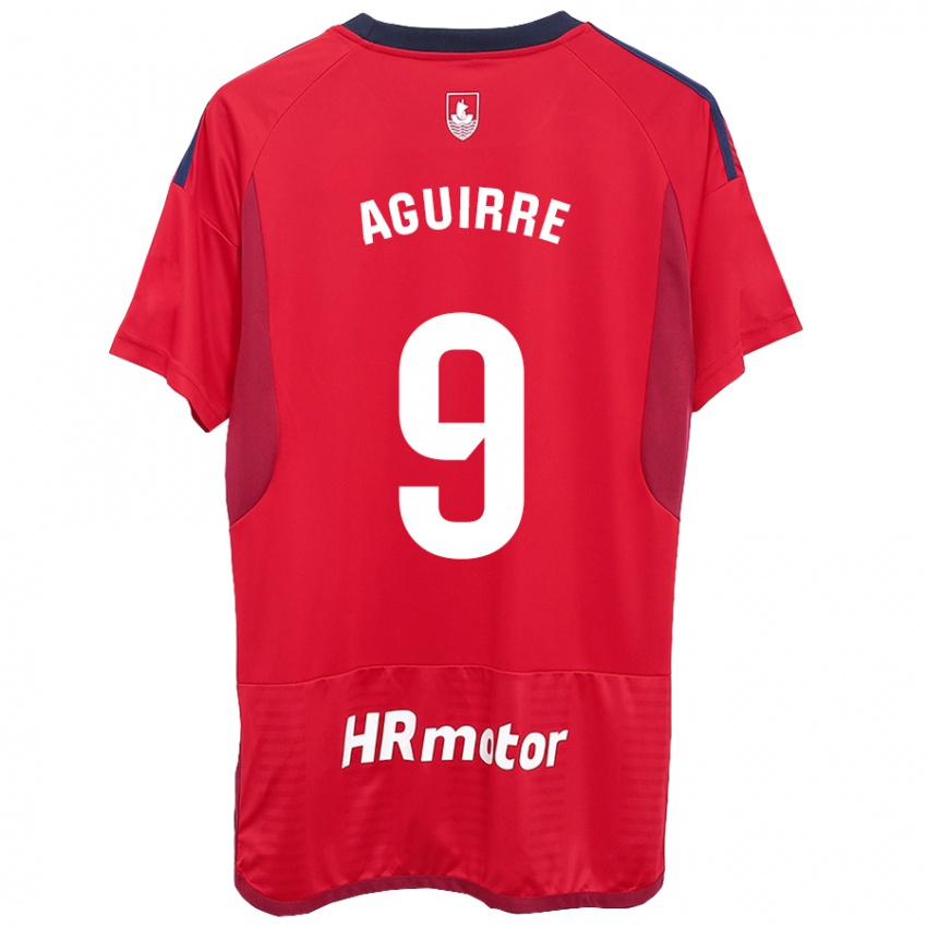 Mænd Jorge Aguirre #9 Rød Hjemmebane Spillertrøjer 2023/24 Trøje T-Shirt