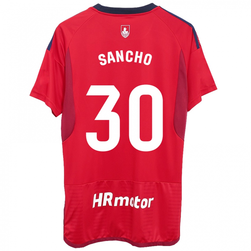 Mænd Dani Sancho #30 Rød Hjemmebane Spillertrøjer 2023/24 Trøje T-Shirt