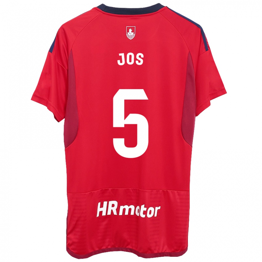 Mænd Josune Urdaniz Maurin #5 Rød Hjemmebane Spillertrøjer 2023/24 Trøje T-Shirt