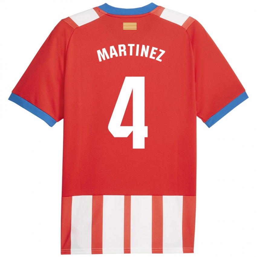 Mænd Arnau Martínez #4 Rød Hvid Hjemmebane Spillertrøjer 2023/24 Trøje T-Shirt