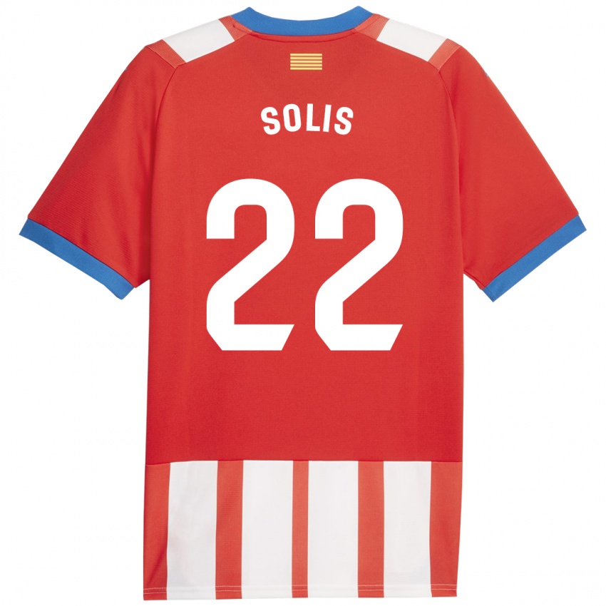 Mænd Jhon Solís #22 Rød Hvid Hjemmebane Spillertrøjer 2023/24 Trøje T-Shirt