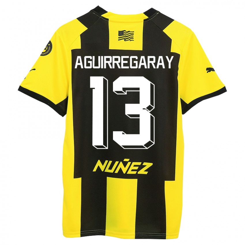 Mænd Matías Aguirregaray #13 Gul Sort Hjemmebane Spillertrøjer 2023/24 Trøje T-Shirt