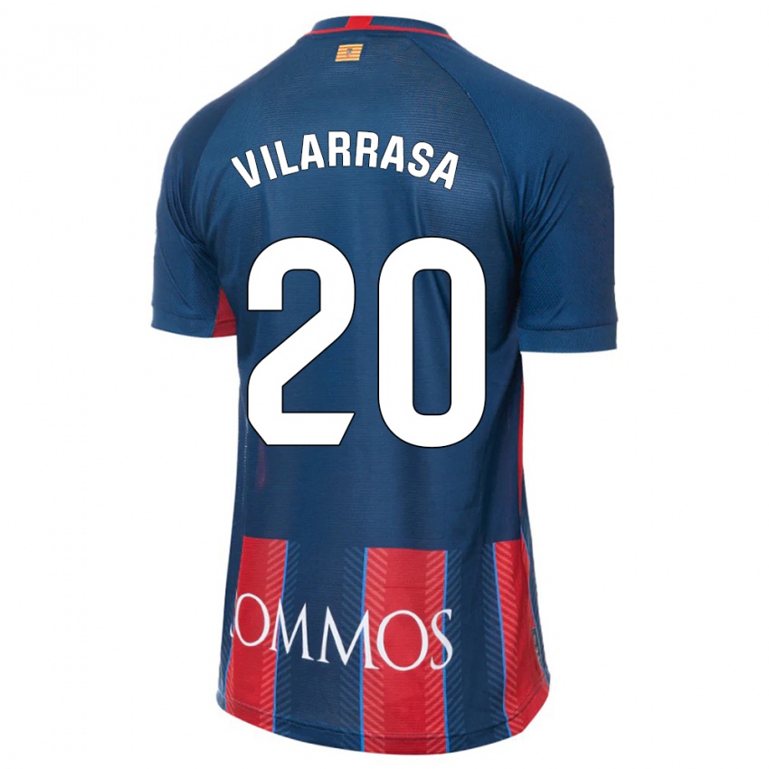 Mænd Ignasi Vilarrasa #20 Flåde Hjemmebane Spillertrøjer 2023/24 Trøje T-Shirt