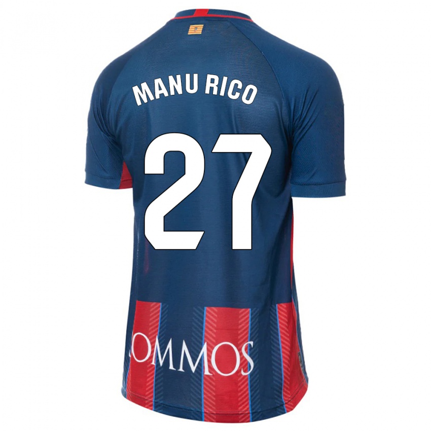 Mænd Manu Rico #27 Flåde Hjemmebane Spillertrøjer 2023/24 Trøje T-Shirt