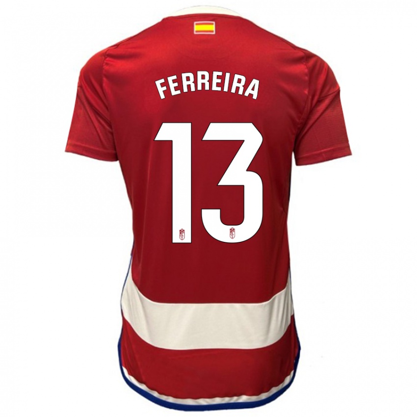 Mænd Andre Ferreira #13 Rød Hjemmebane Spillertrøjer 2023/24 Trøje T-Shirt