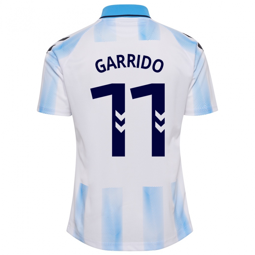 Mænd Rafael Garrido #11 Hvid Blå Hjemmebane Spillertrøjer 2023/24 Trøje T-Shirt