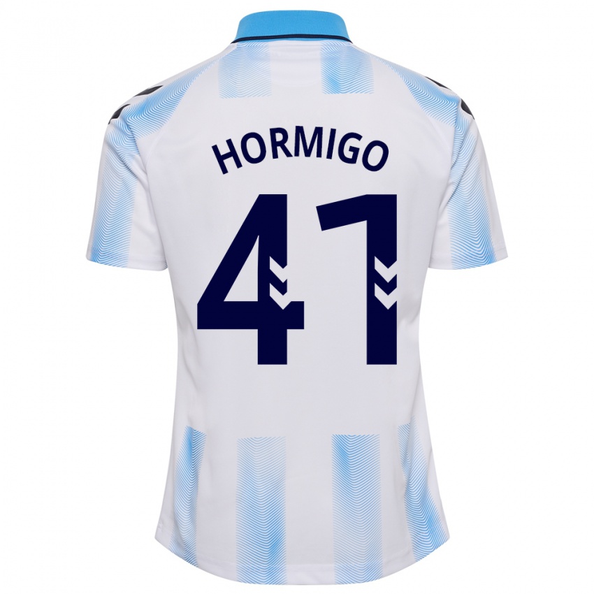 Mænd Cintia Hormigo #41 Hvid Blå Hjemmebane Spillertrøjer 2023/24 Trøje T-Shirt