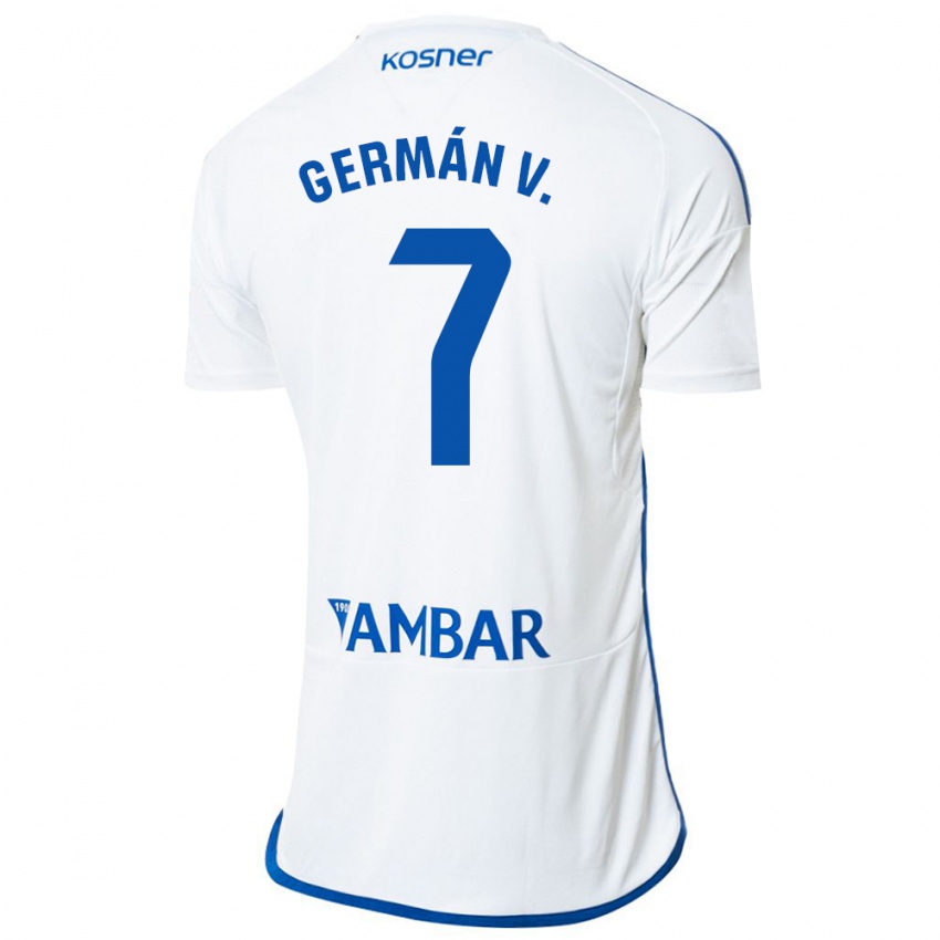Mænd German Valera #7 Hvid Hjemmebane Spillertrøjer 2023/24 Trøje T-Shirt
