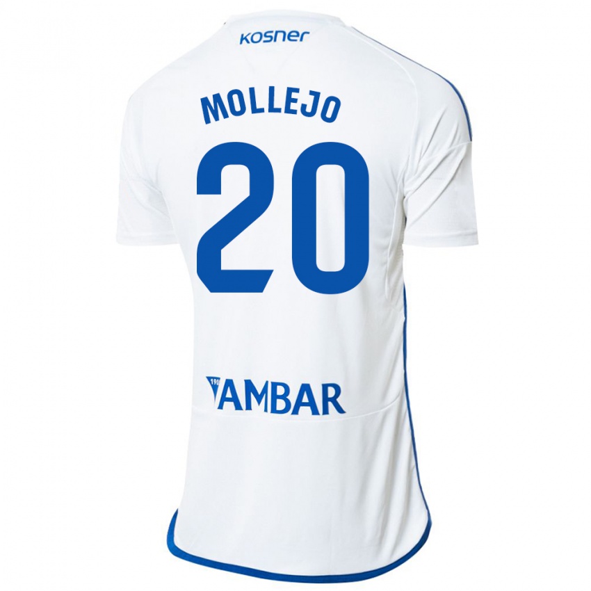 Mænd Victor Mollejo #20 Hvid Hjemmebane Spillertrøjer 2023/24 Trøje T-Shirt