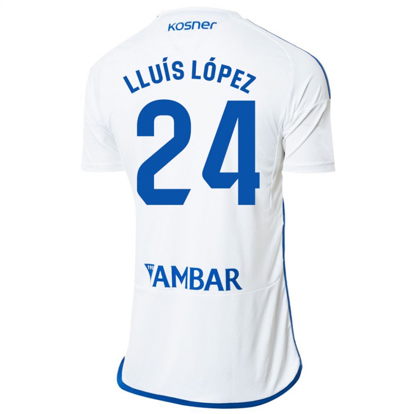 Mænd Lluís López #24 Hvid Hjemmebane Spillertrøjer 2023/24 Trøje T-Shirt