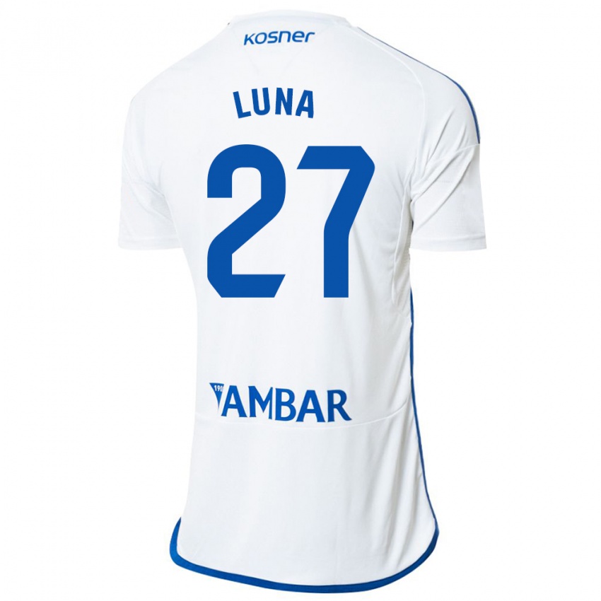 Mænd Marcos Luna #27 Hvid Hjemmebane Spillertrøjer 2023/24 Trøje T-Shirt