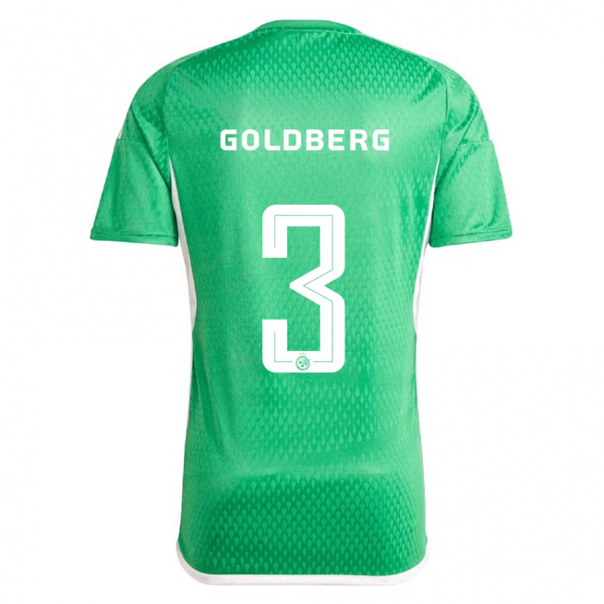 Mænd Shon Goldberg #3 Hvid Blå Hjemmebane Spillertrøjer 2023/24 Trøje T-Shirt