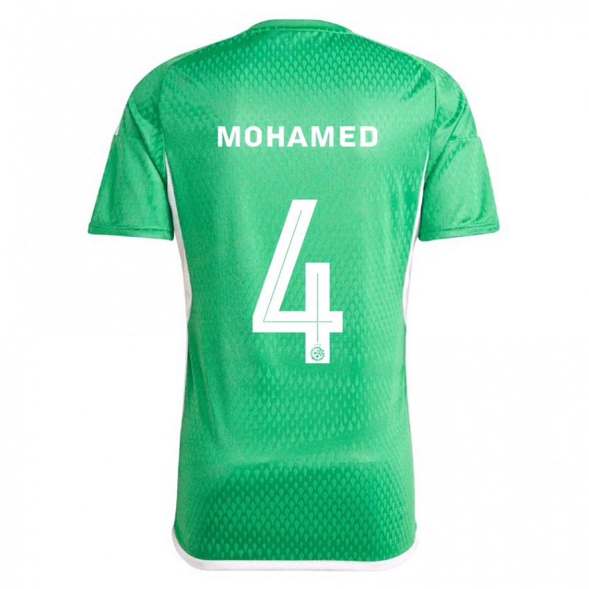 Mænd Ali Mohamed #4 Hvid Blå Hjemmebane Spillertrøjer 2023/24 Trøje T-Shirt