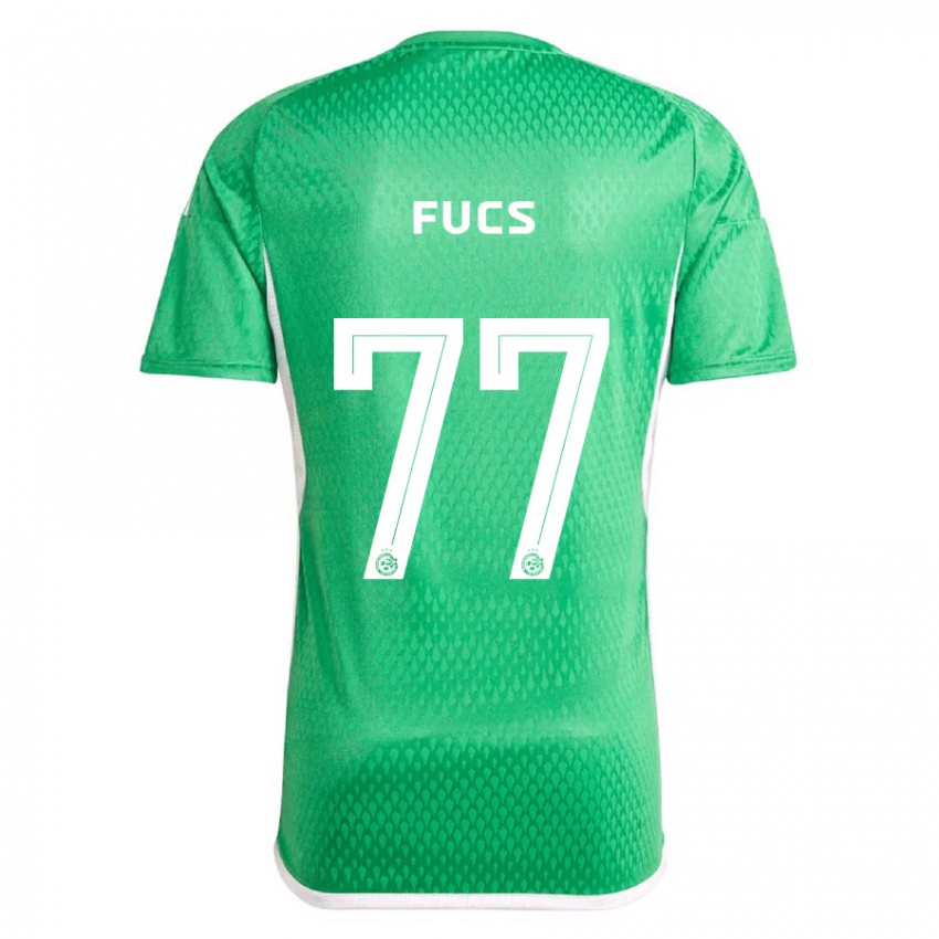 Mænd Roee Fucs #77 Hvid Blå Hjemmebane Spillertrøjer 2023/24 Trøje T-Shirt