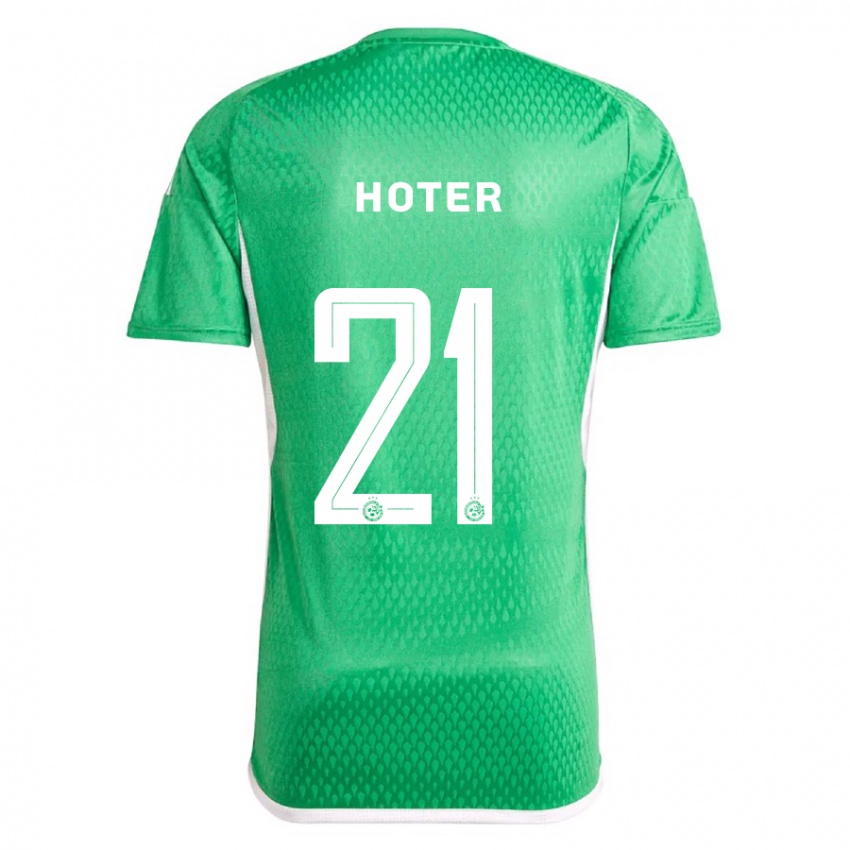 Mænd Tavor Hoter #21 Hvid Blå Hjemmebane Spillertrøjer 2023/24 Trøje T-Shirt