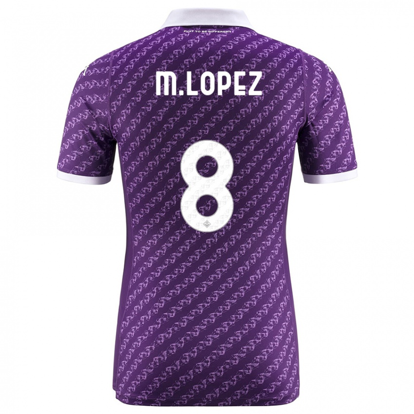 Mænd Maxime Lopez #8 Viol Hjemmebane Spillertrøjer 2023/24 Trøje T-Shirt